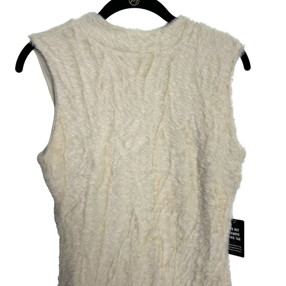 Express Faux Fur Dress Back Tie Stretch BodyCon Dress NEW! SZS - Picture 3 of 7